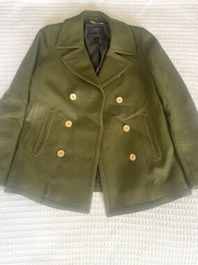 J.Crew Wool-Cashmere by Nello Gori Coat in Olive size 8T